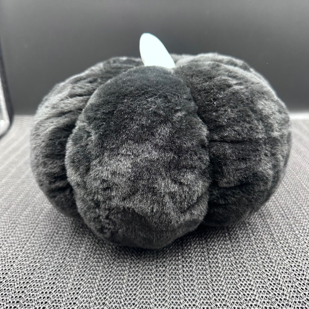 Target Hyde & EEK! Boutique Black Faux Fur Decorative Pumpkin Pillow 7.5x9.5